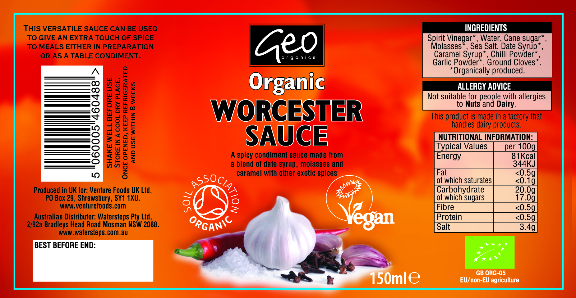 Geo Organics Worcester Sauce Venture Foods,Slow Cooker Braised Short Ribs